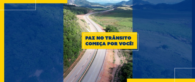 estrada com imagem de paz no trânsito