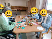 6月の月間レク「あじさいのちぎり絵」