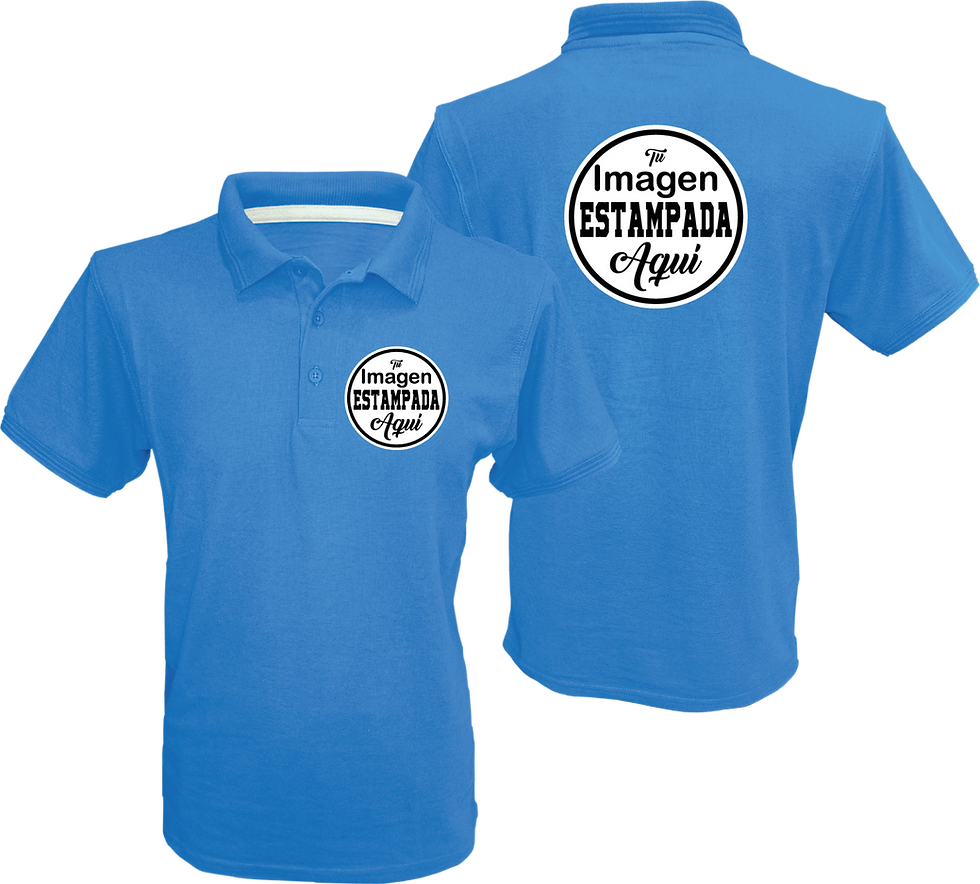 Miniatura: Playera Polo Estampado Personalizado En Corazón Y Espalda