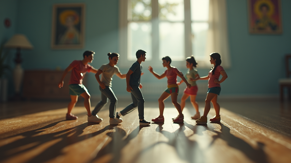 Vista frontal de playeras personalizadas apiladas en una mesa