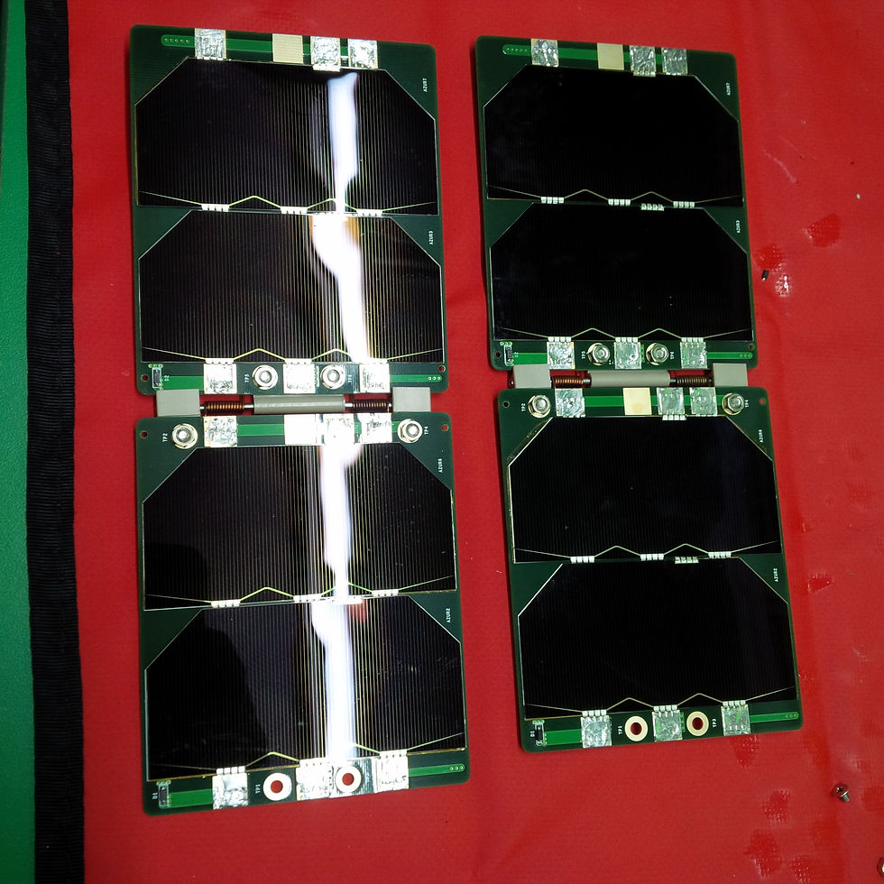 Final version of real solar panels