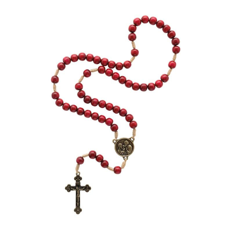 Terço Sagrada Família Vermelho