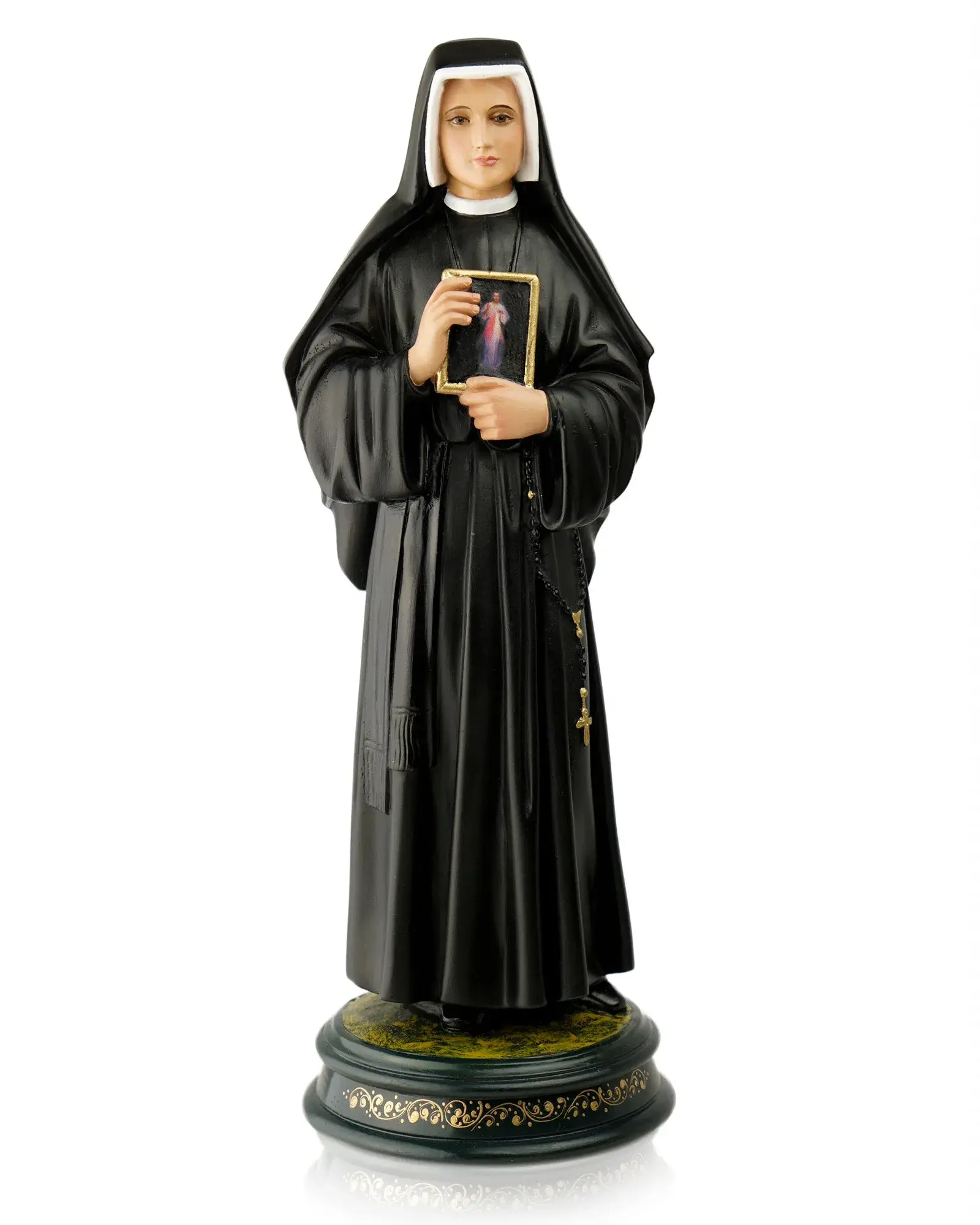 Imagem de Santa Faustina com Quadro 30 cm