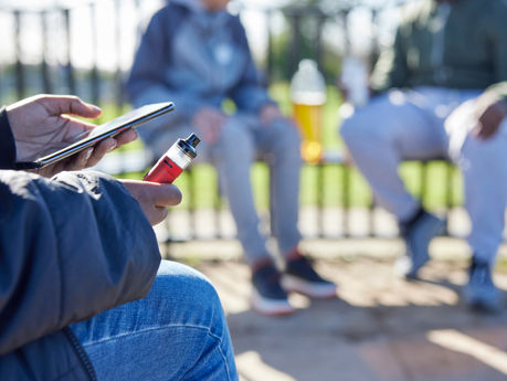 A disposable vape confiscated from a teenager
