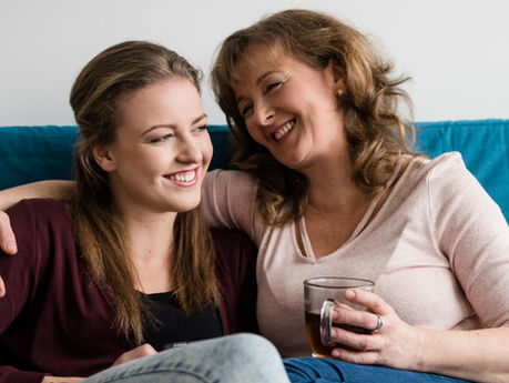 A parent and teenager talking about the future