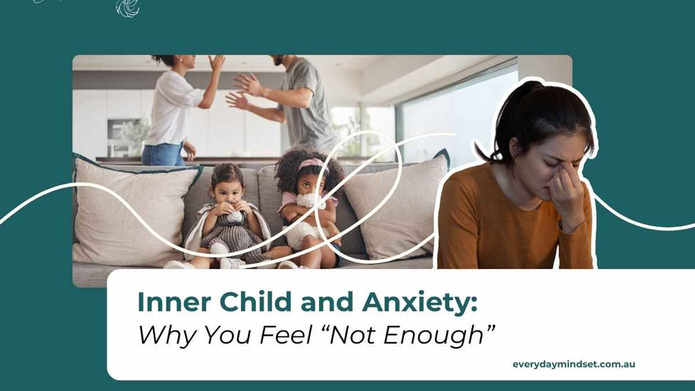 Child looking upset during family conflict, symbolising inner child and anxiety patterns.