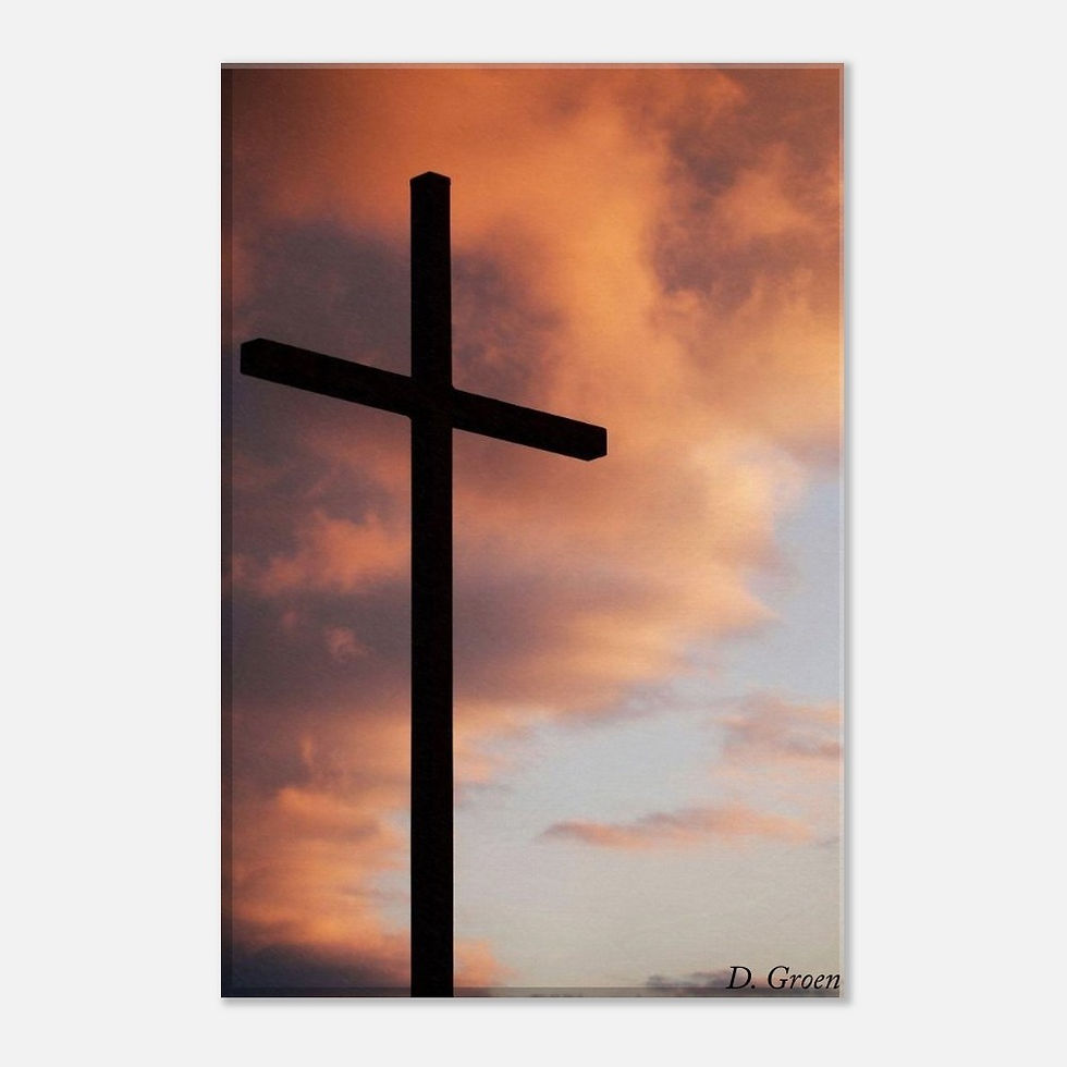 Thumbnail: Cross in a  Sunset Canvas
