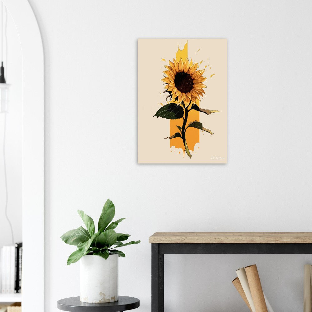 Vibrant Sunflower Fine Art Poster