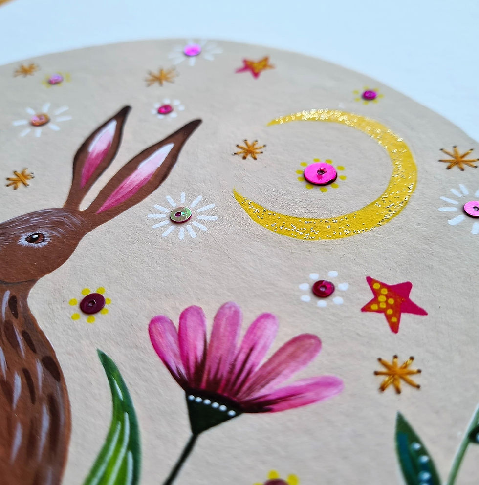 Thumbnail: Spring Hare Art Print - Nature Wall Art - British Wildlife Art