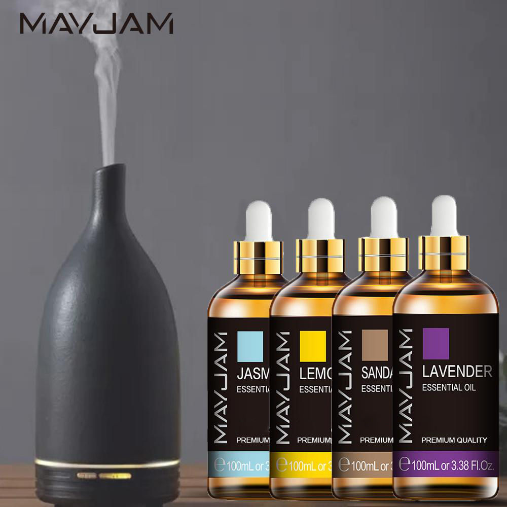 100ml Pure Natural Jasmine Tea Tree Sandalwood Essential Oils Diffuser Plant Lav