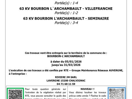Info travaux - Entretien lignes éclectiques