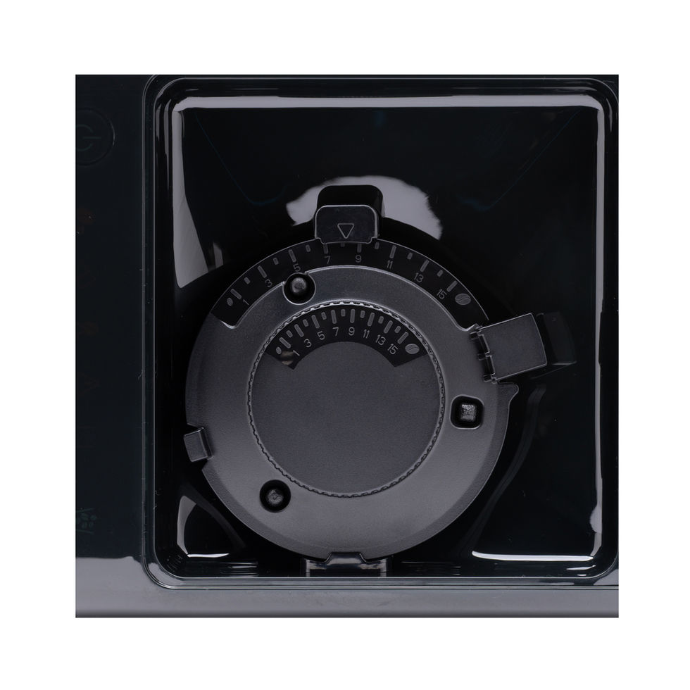 TORNADO TCM-9008A-GS | Detail der Mahlwerkeinstellung von oben