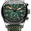 Thumbnail: mechanical automatic green & orange with green leather strap