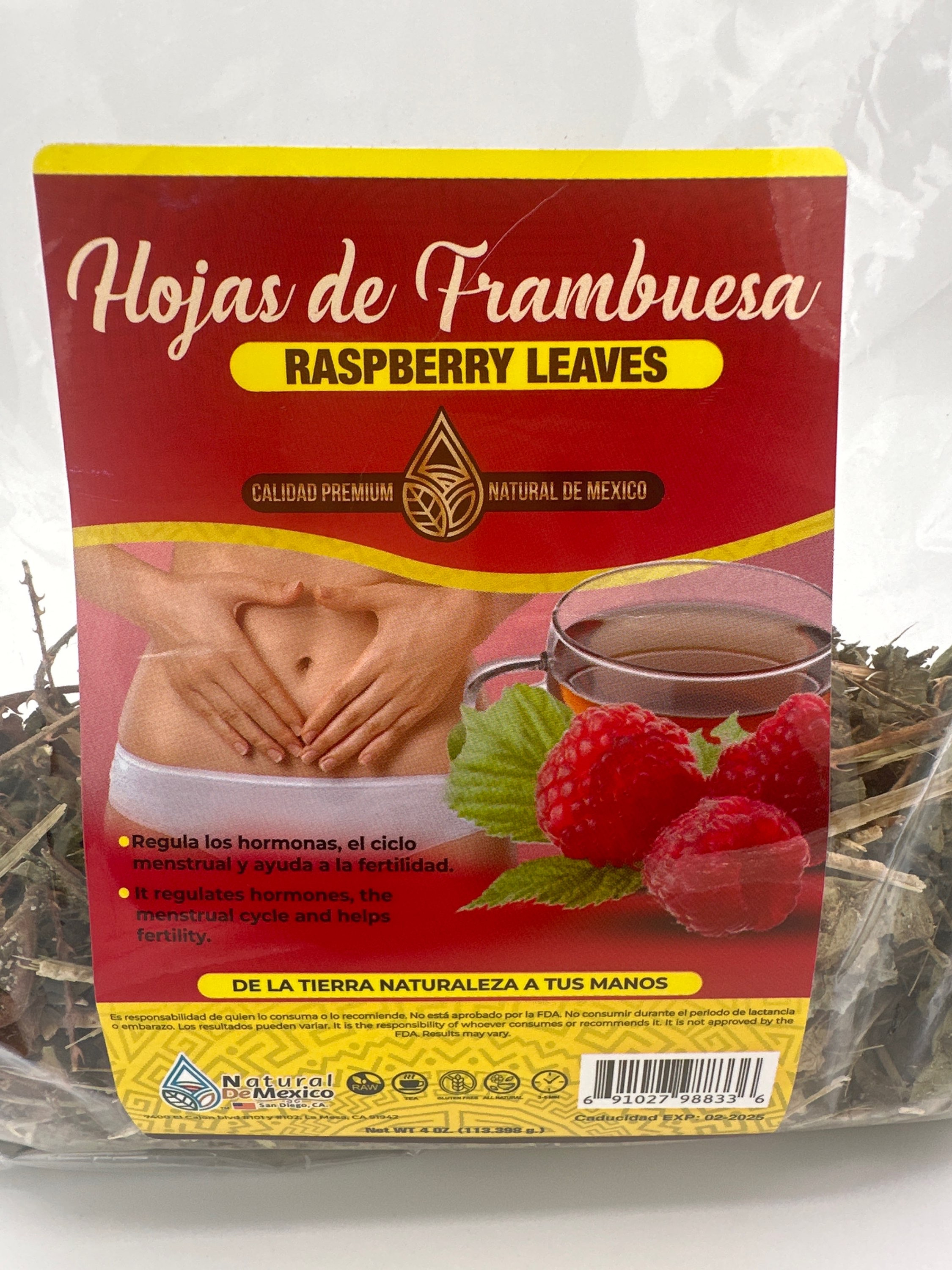 Raspberry Leaves Hojas de Frambuesa
