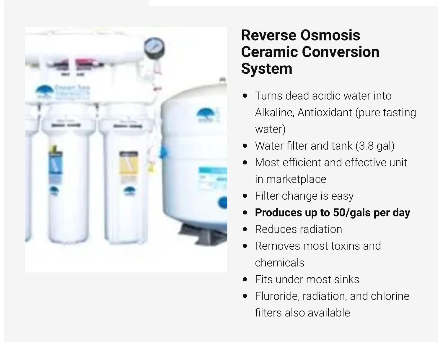 ROCC Under the Counter System