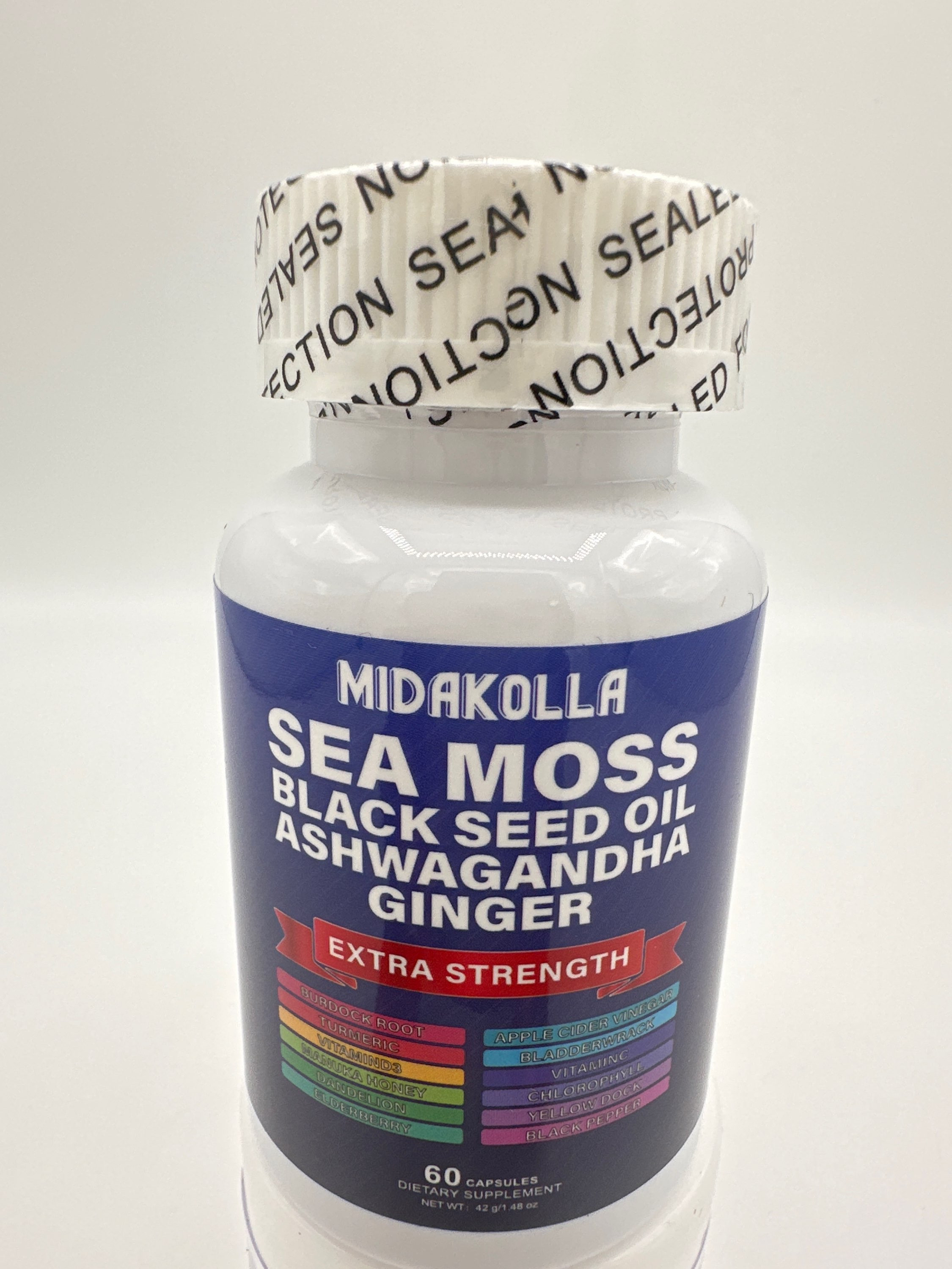 Midakolla Sea Moss Black Seed Oil Ashwagangha