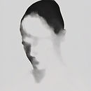 outline of person, shadowed, annoymous person. plain white background. Cropped, head and s