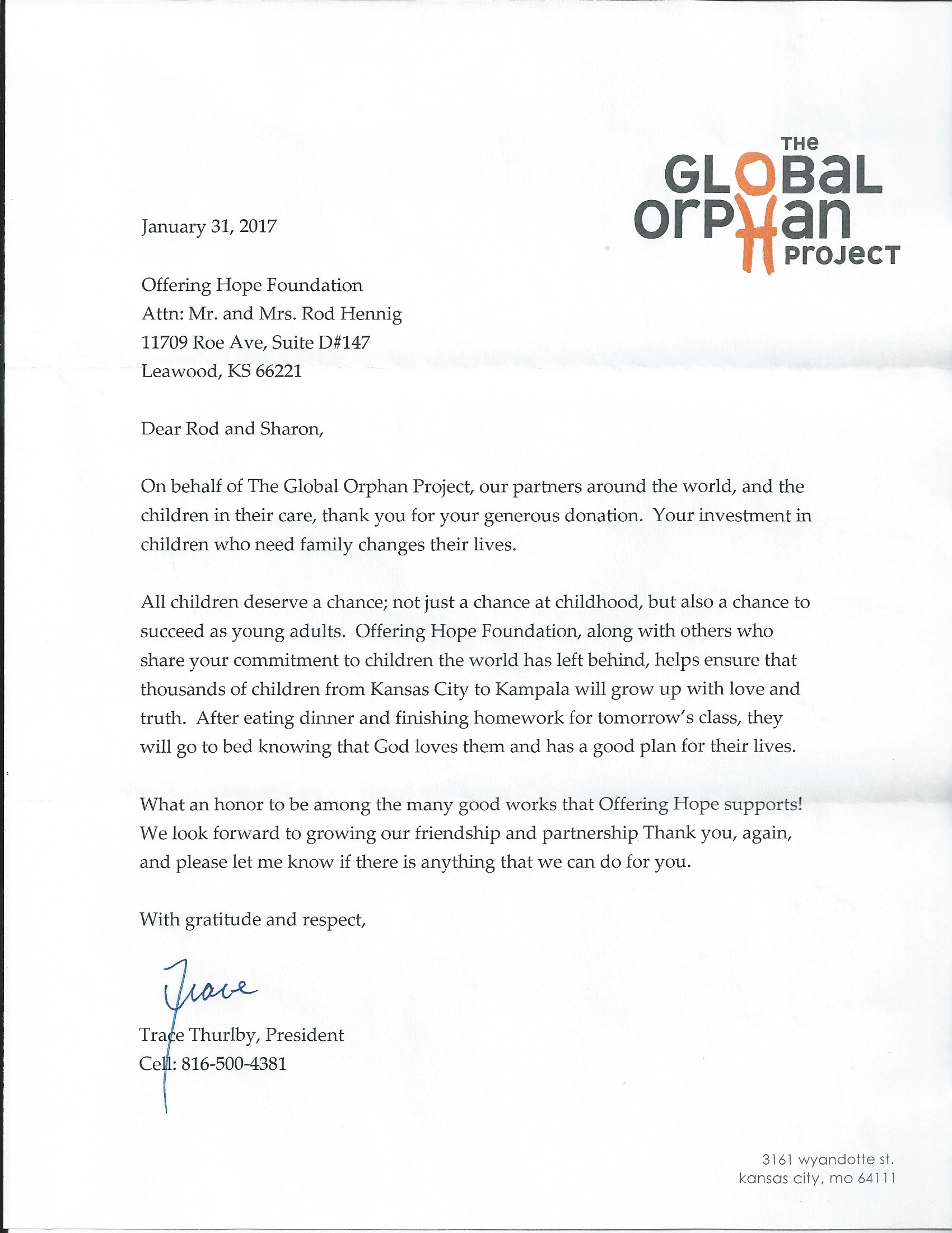 The Global Orphan Project 2017