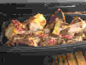 I like to roast my beef bones prior to making bone broth to intensify the flavour.