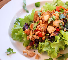 salad on a lettuce leaf