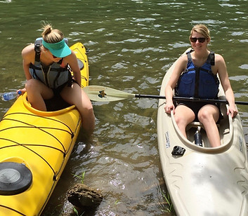 Kayakers at Brenda Rasch's retreat at Well Being Retreat Center in Tazewell, TN