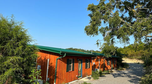 Exterior View of two Westview Cabins at Well Being Retreat Center
