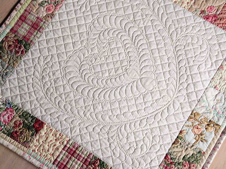 薔薇とハートのベビーキルト