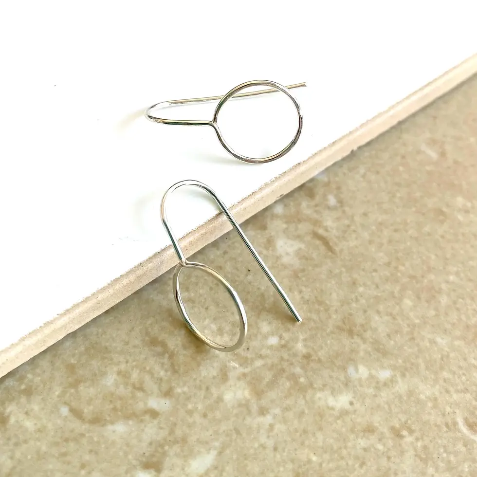 Thumbnail: Sterling Silver .925 Short Circle Earwires