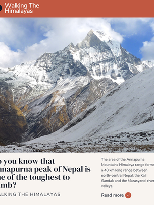 Annapurna Mountain Ranges - Nepal