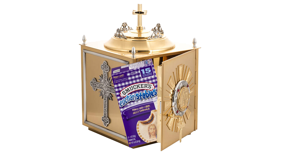 Tabernacle with a bag of Munchies inside