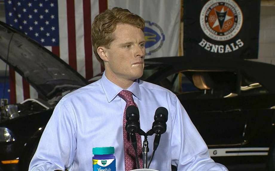 Joe Kennedy the third gives the State of the Union Response with a jar of Vick's VapoRub at-the-ready