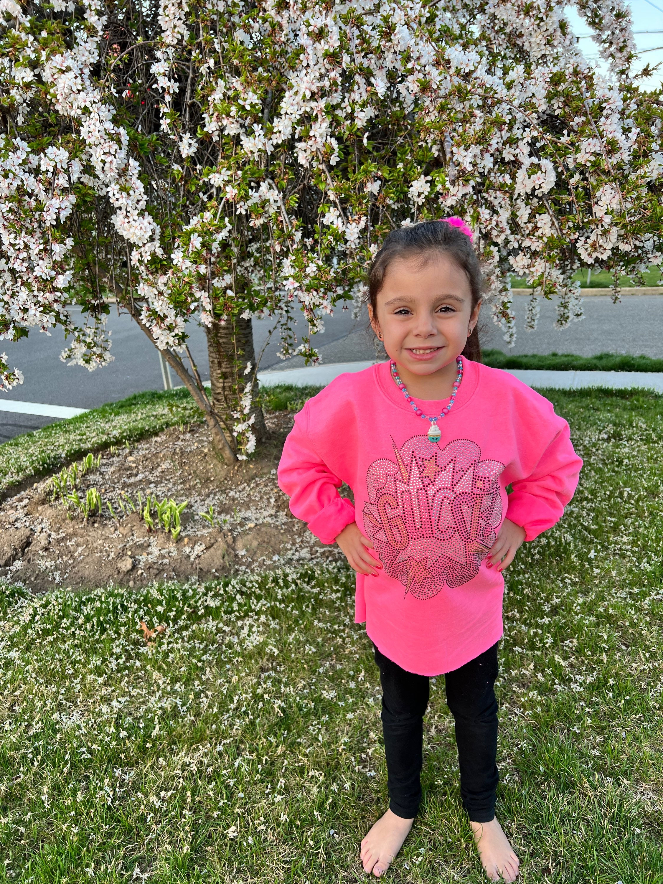 Youth Hot Pink Inspired Crew