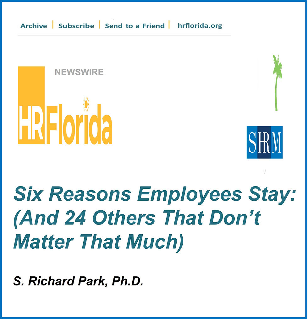 Six Reasons Employees Stay (and 24 Others That Don't Matter That Much)