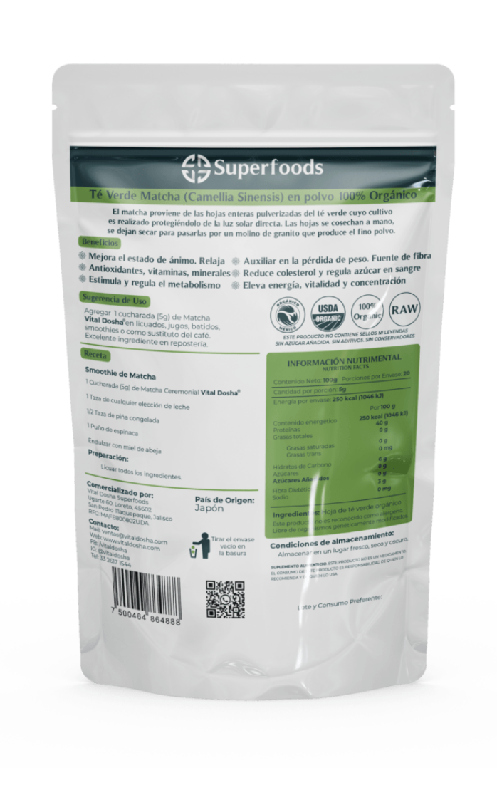 Miniatura: Matcha Orgánica 100 gr