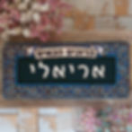 תמונה ממוזערת: שלט מעוצב לדלת בכחול לבן