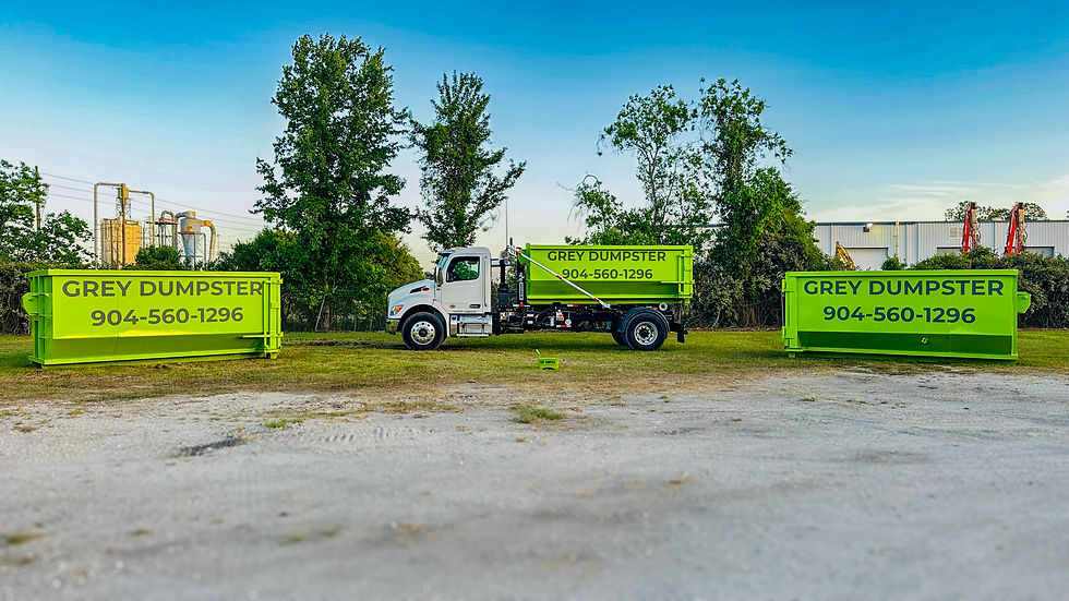 Truck with dumpsters