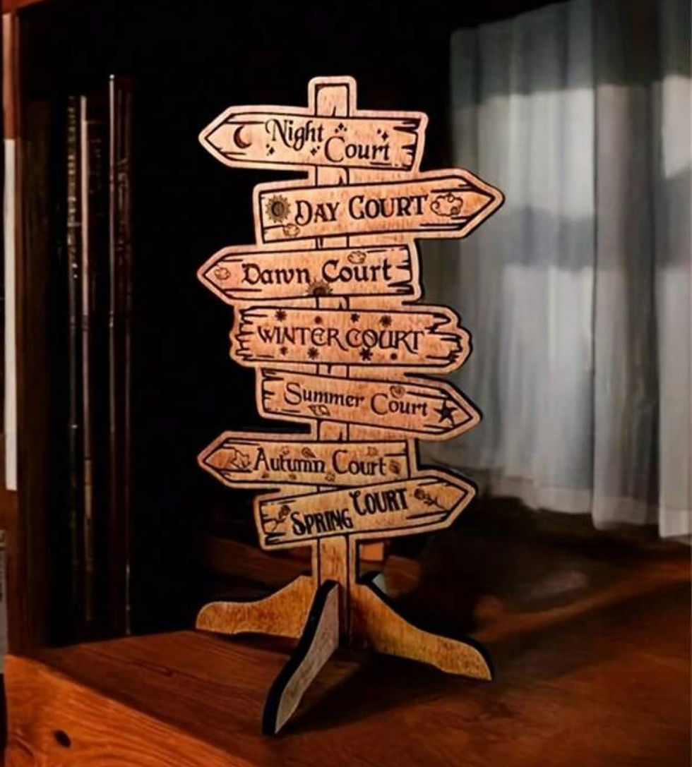 Thumbnail: Wooden laser cut panel for the courts- ACOTAR