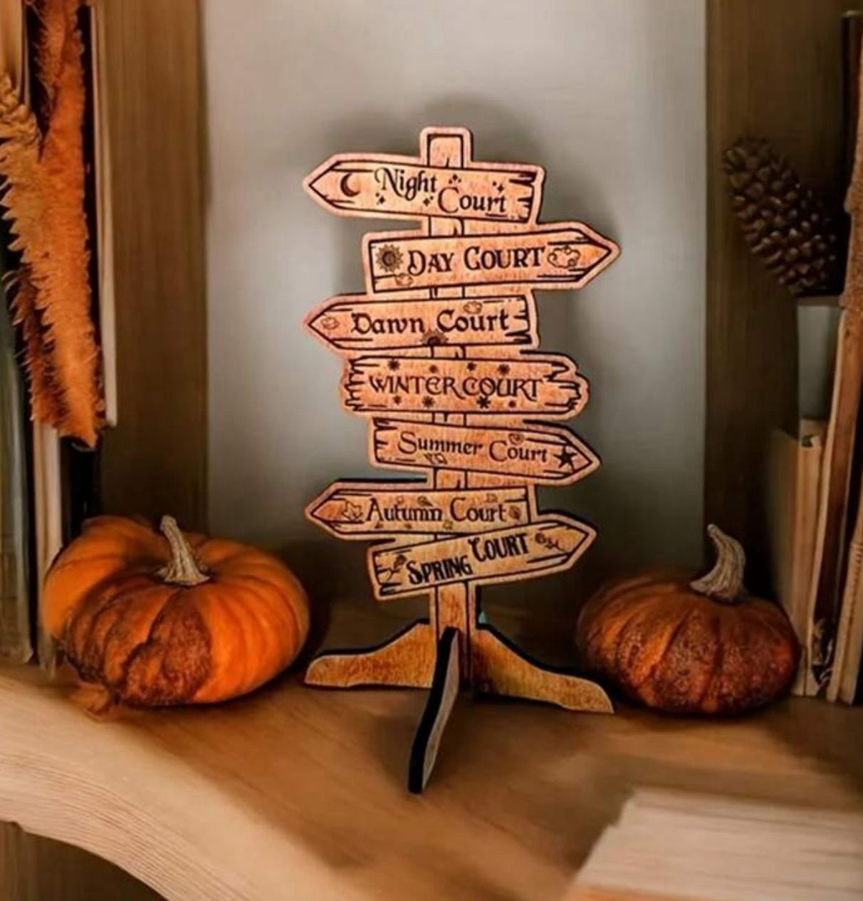 Wooden laser cut panel for the courts- ACOTAR