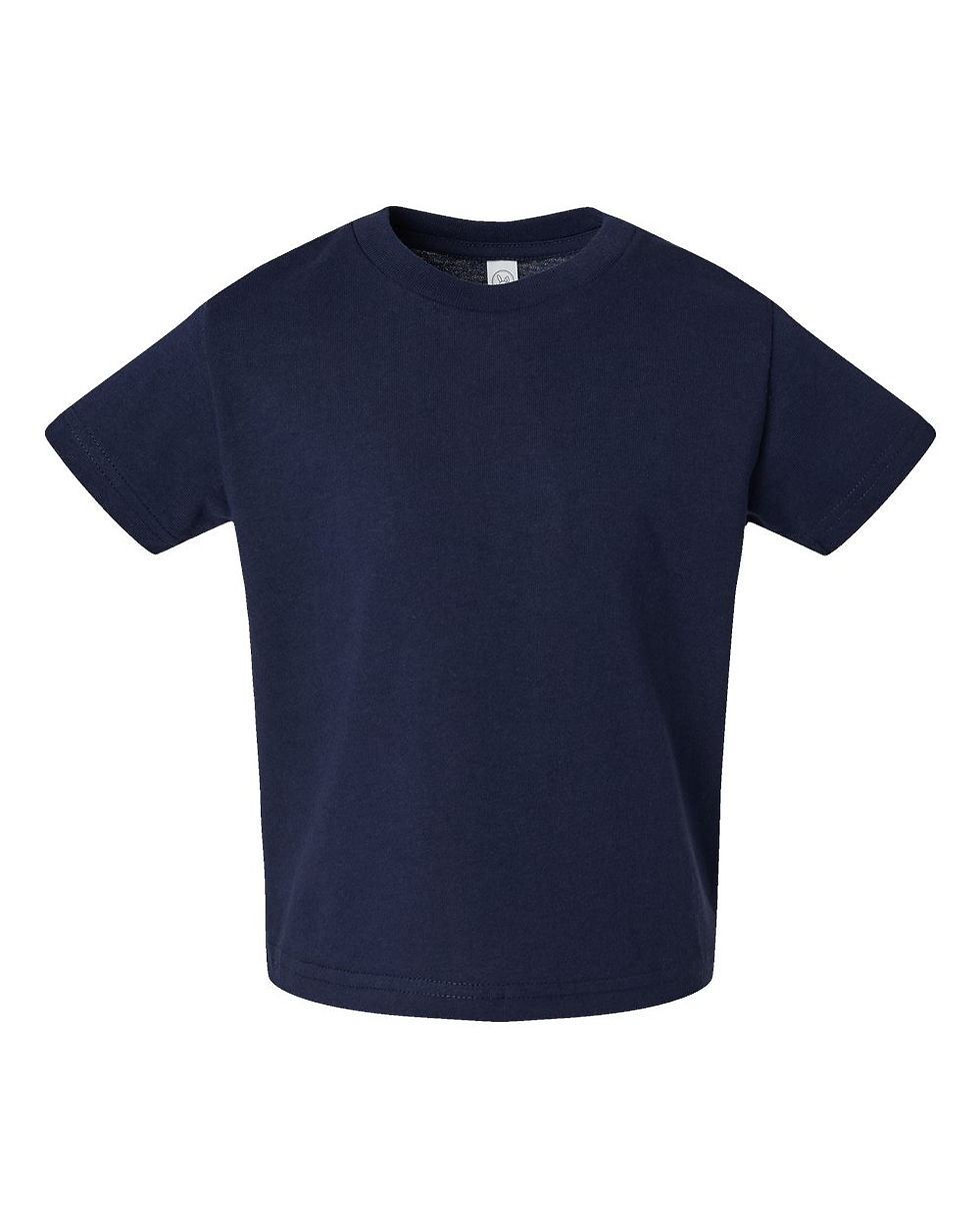 Navy Toddler Cotton Blend Short Sleeve