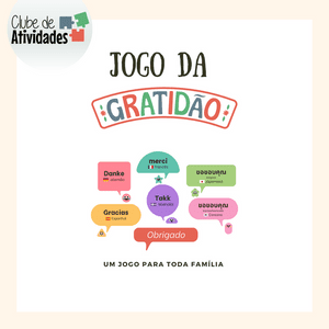 Este jogo é um incentivo para que sua família possa refletir sobre pessoas presentes em suas vidas, objetos que possuem, passeios e viagens que realizaram, pelo quais podem ser gratos. Um jogo para toda família se divertir agradecendo!