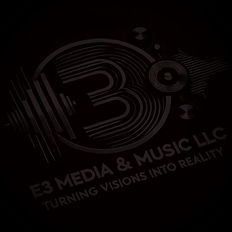 DALL·E 2024-10-18 00.00.40 - A fresh, futuristic logo for E3 Media & Music LLC with a slee