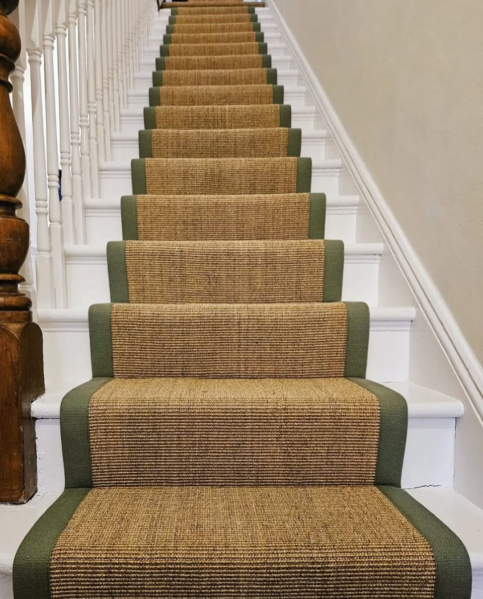 stair runner carpet, natural fibre stair runners, stair runner ideas, stair runner, carpet runner on stairs, sisal stair runner, modern stair runner, wooden stairs with runner, striped stair runner, carpet runner on stairs with landing