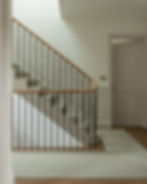 stair runner on landing, stair runner ideas, modern stair runner, carpeted staircase ideas, carpets for stairs and landing, stair carpet ideas, staircase stair runner, stairs makeover, how to finish carpet on landing, how to finish stair runner on landing, sisal stair runner, neutral stair runner, wooden stairs with runner, white stairs with runner, striped stair runners, herringbone stair runner