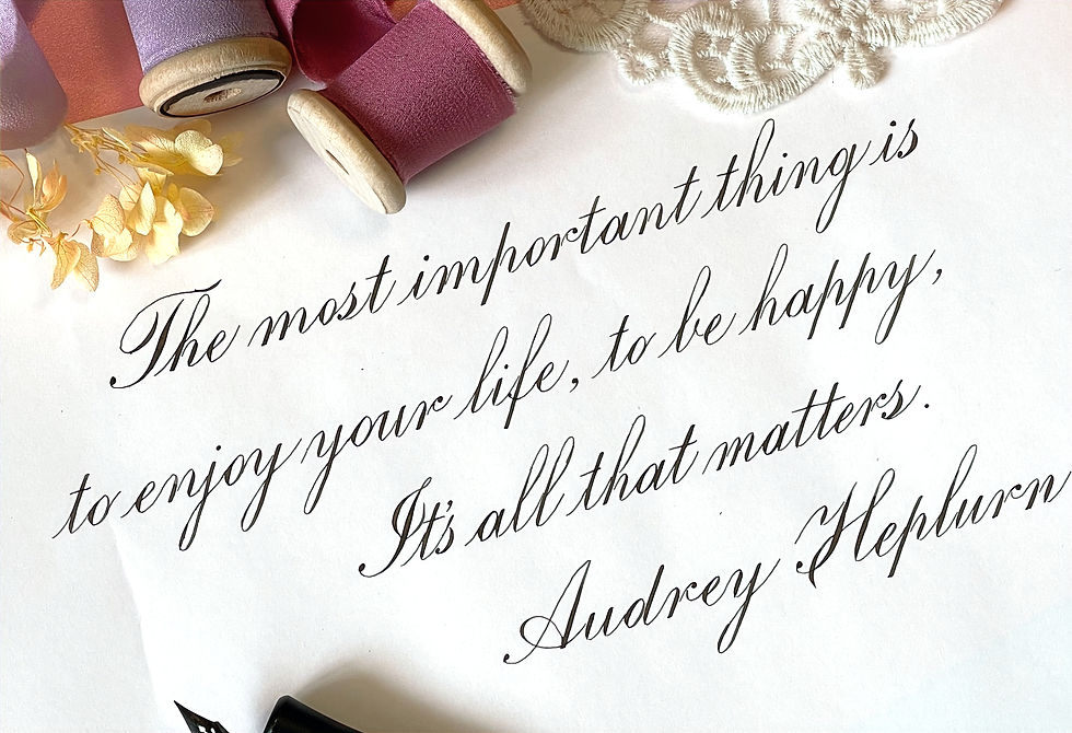 Calligraphy writing, cards, anniversary cards, festive cards, thank you cards.