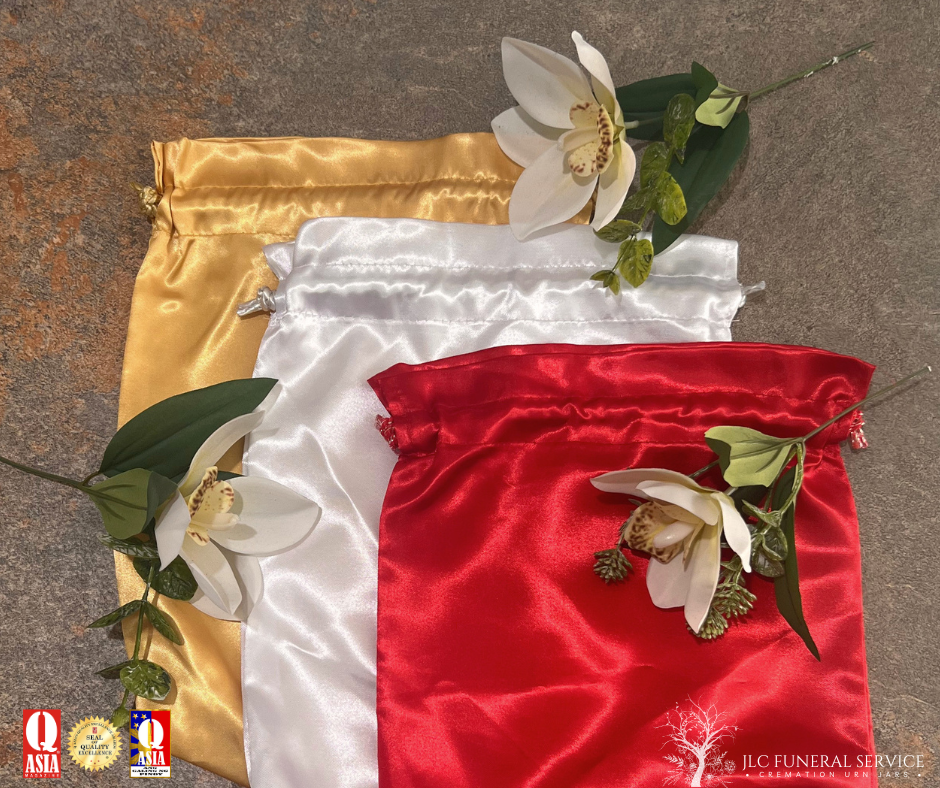 Premium satin ash pouches for urn designs.