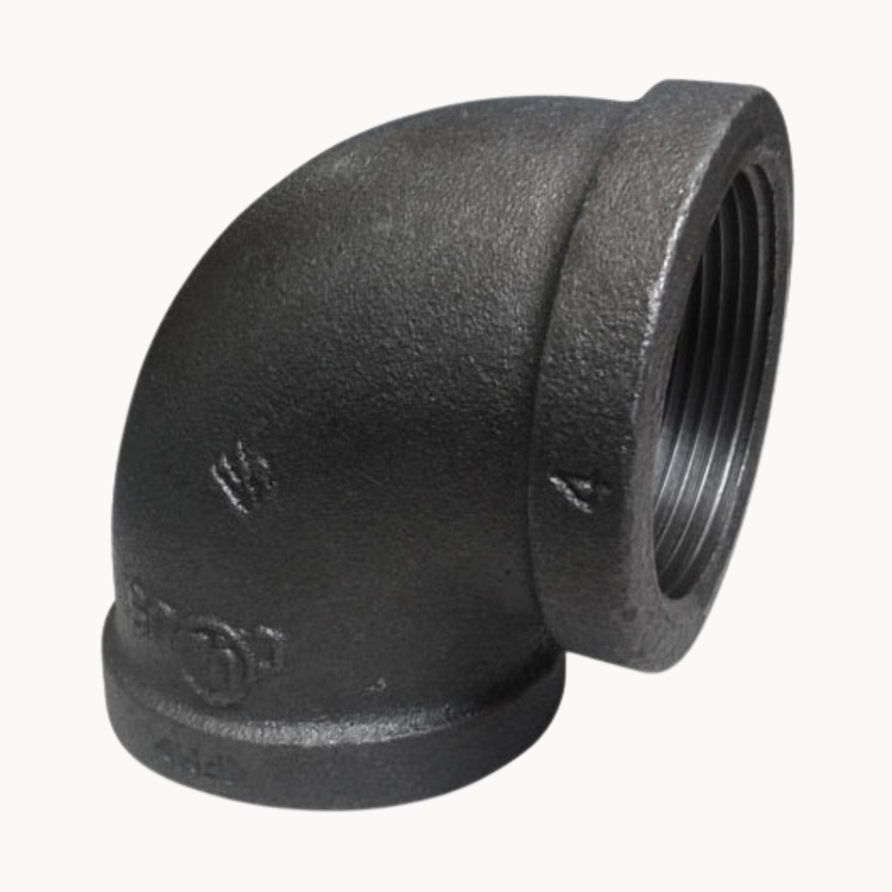 CODO REFORZADO FIERRO MALEABLE NEGRO A197 X 90 CLASE 150 ROSCA NPT (B1.20.1)