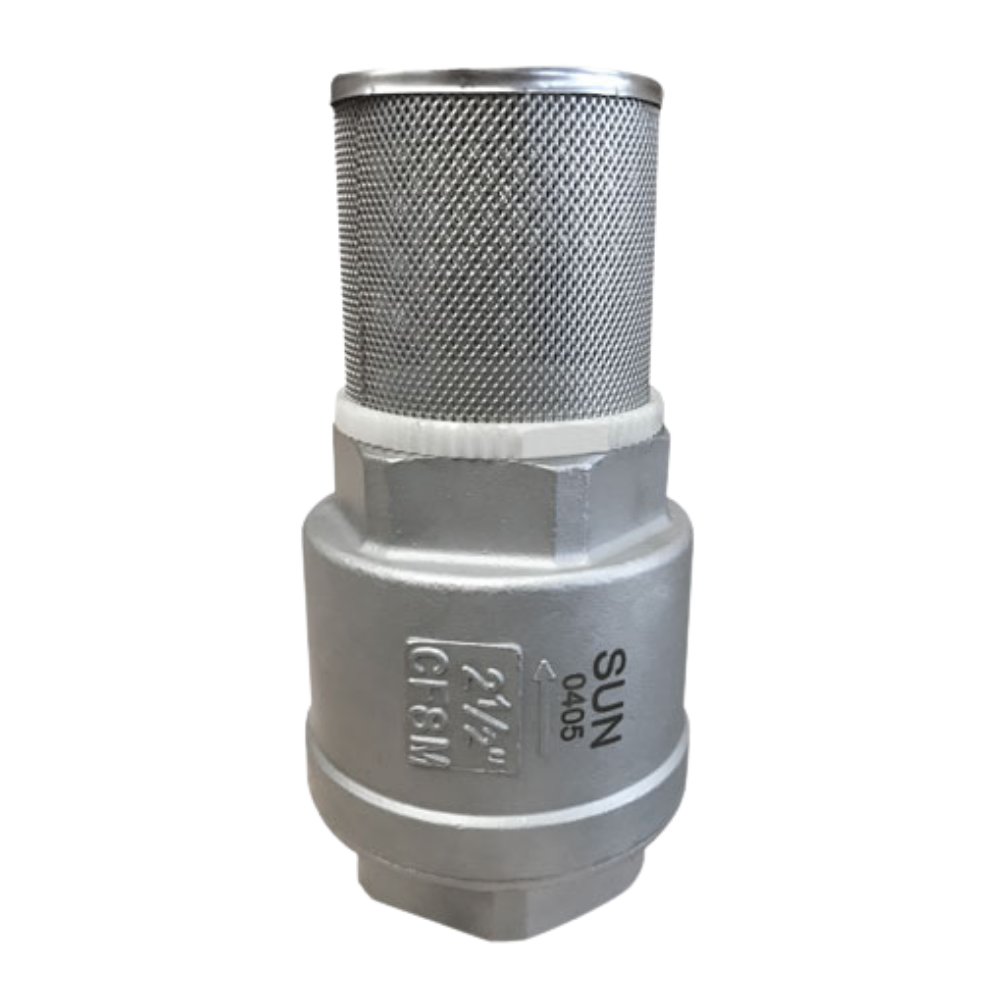 VÁLVULA DE PIE INOXIDABLE 316 (CF8M) ROSCA NPT PN16 ASIENTO METAL TIPO IND SUN