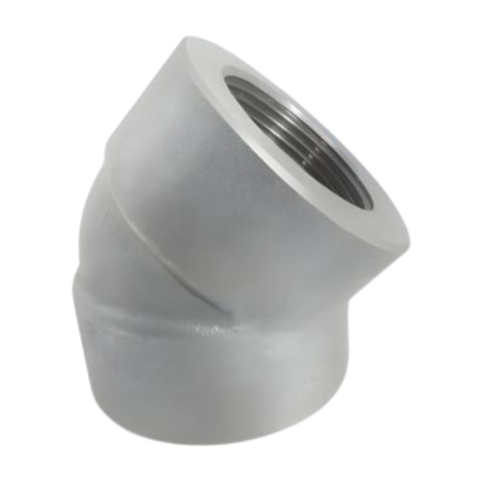 CODO (ELBOW) 45° DE ACERO INOXIDABLE FORJADO ASTM A182 CALIDAD 304 CLASE 3000