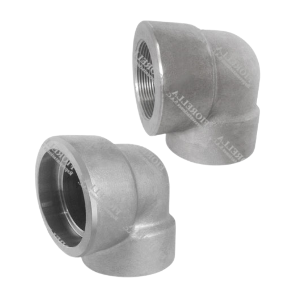 CODO (ELBOW) 90° MIXTO DE ACERO INOX. FORJADO ASTM A182 CALIDAD 304 CLASE 3000
