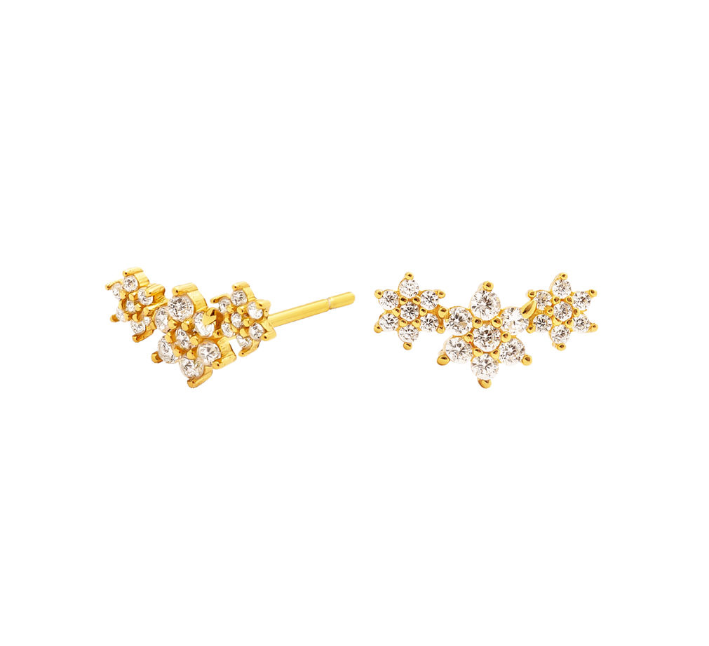 Flora Gold Studs